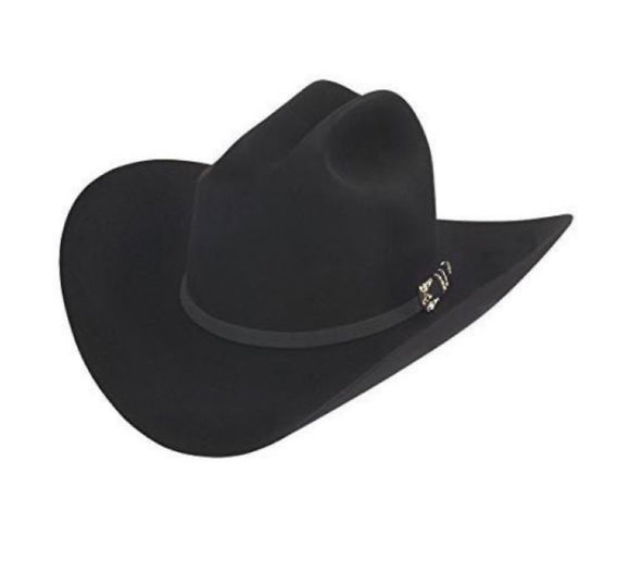 30X Larry Mahan OPULENTO Fur Felt Cowboy Hat Black