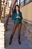 Selena Brown Faux Leather Leggings
