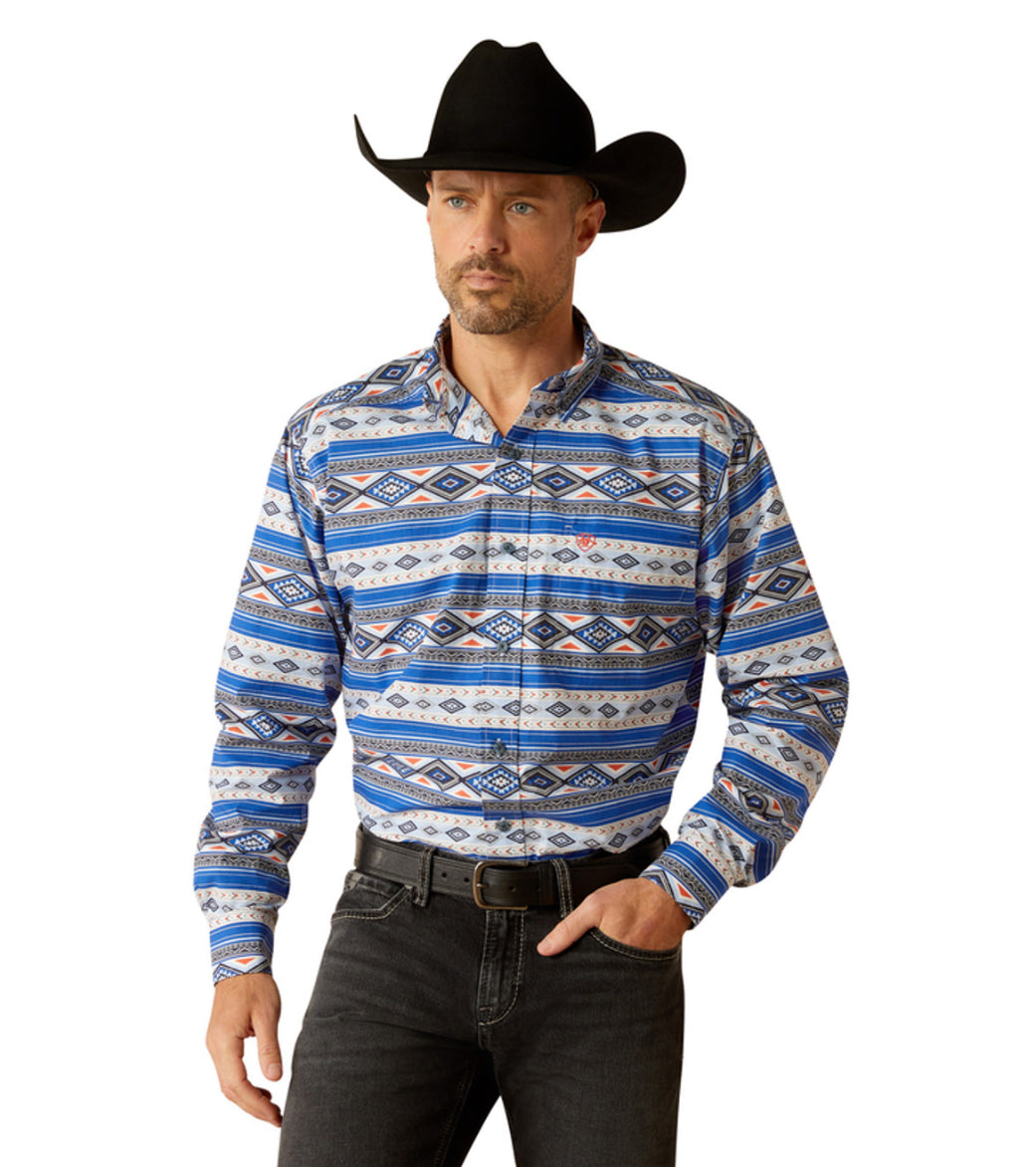 ariat royal blue dress shirt Ariat Royal Blue Team Classic Fit Long Sleeve Shirt