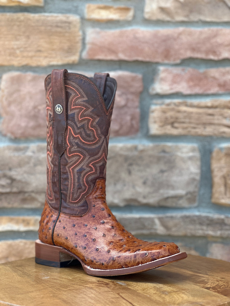 Men's Tanner Mark Cognac Ostrich Print Boots – Moreno's Wear