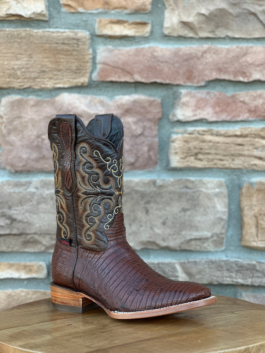 Artillero Cognac Teju Print Wide Square Toe Boots – Moreno's Wear