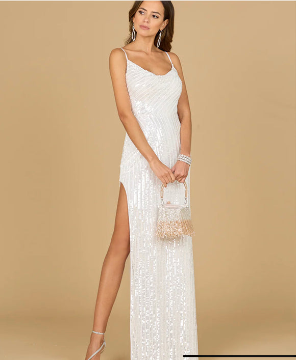Lara Ivory Tiffany Sequin Bridal Gown 51148