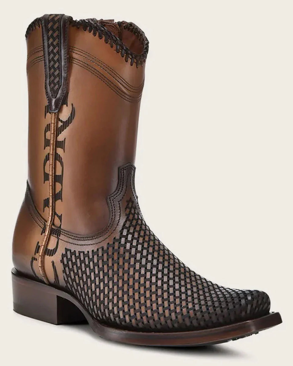 Smoky Mountain Denver Men's Western Boot – Distressed Brown Genuine Leather, Rubber Sole, 12 2E