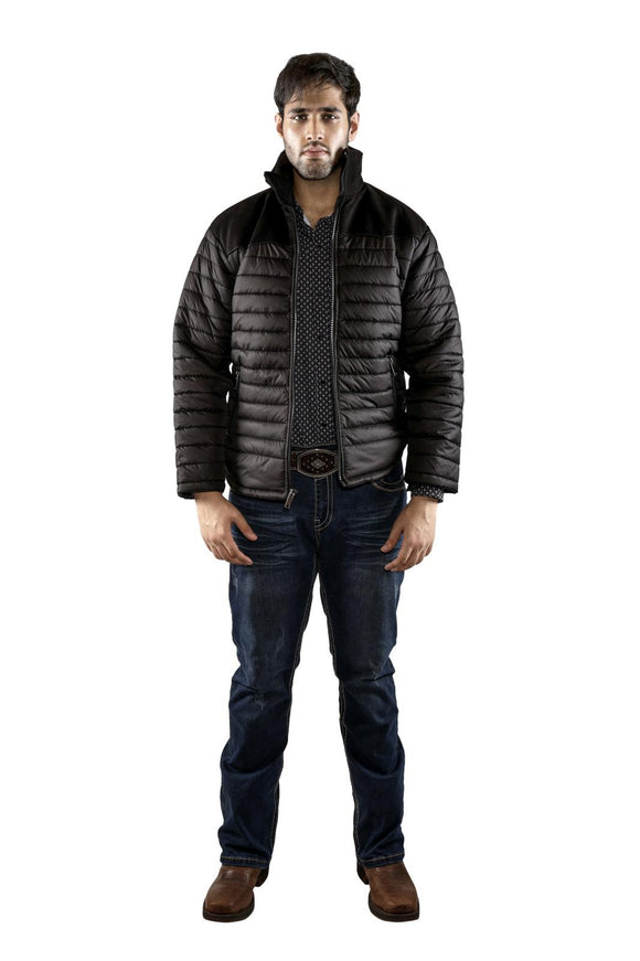 The American West Black Suede/Puffer Jacket