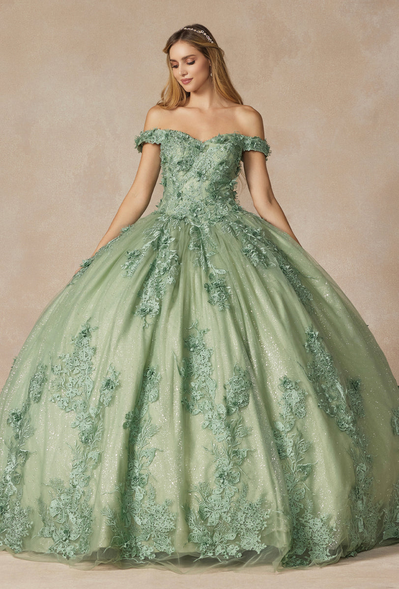 quinceanera green dresses