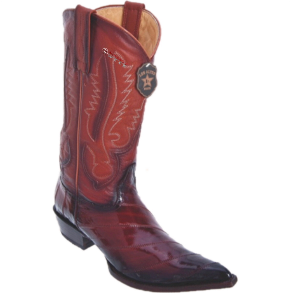 Men's Los Altos EEL Boots 3x Toe With Cowboy Heel – Moreno's Wear
