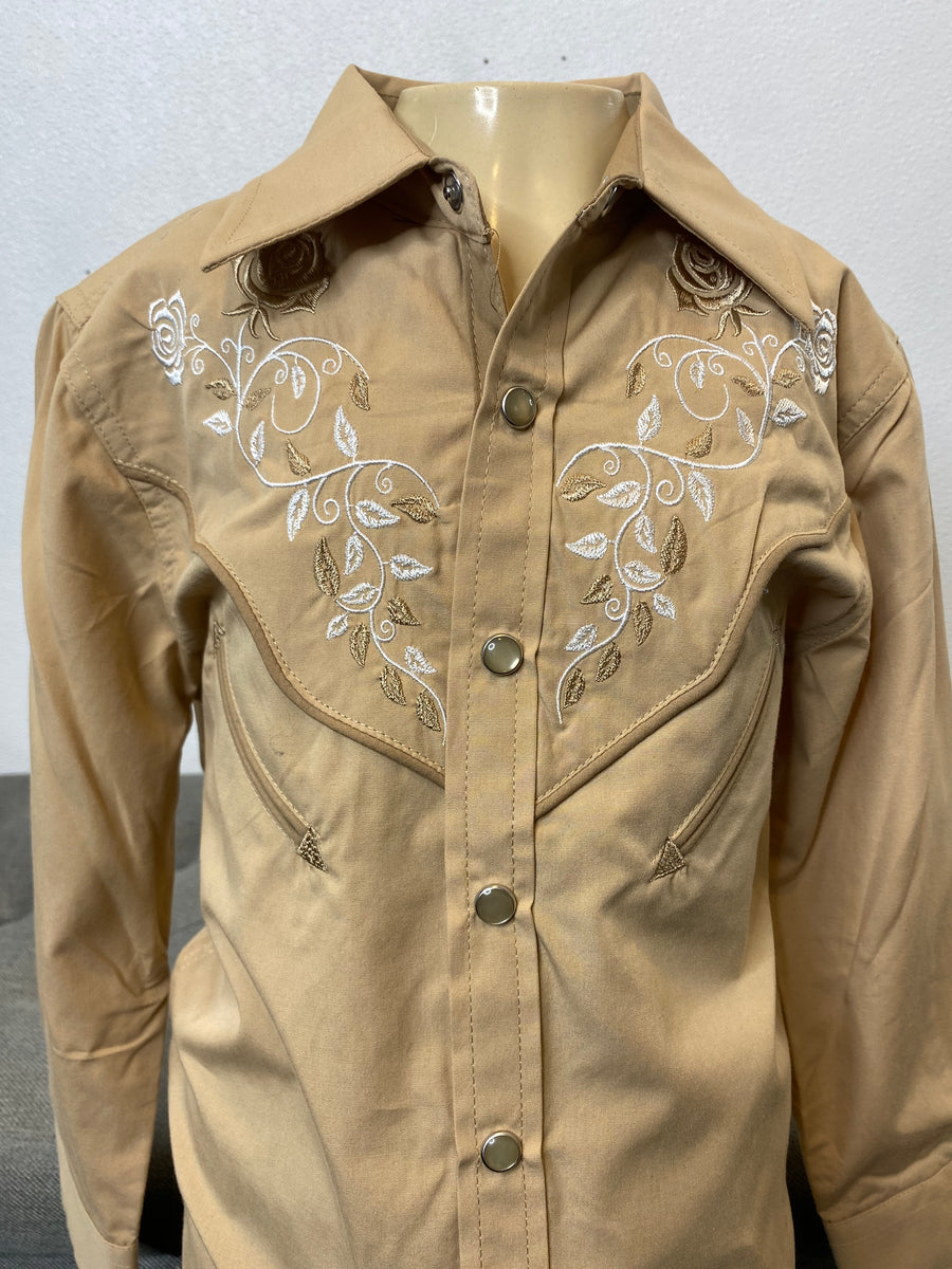 Azriel Vaquero Champagne Shirt – Moreno's Wear