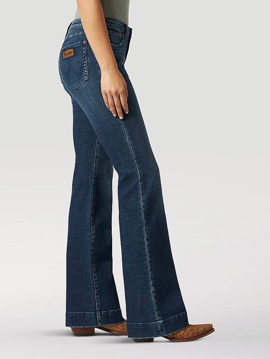 Pantalon Jean Fillmore California Jambes Larges Taille 30 - Look Rétro, Coupe Haute, Dark Wash