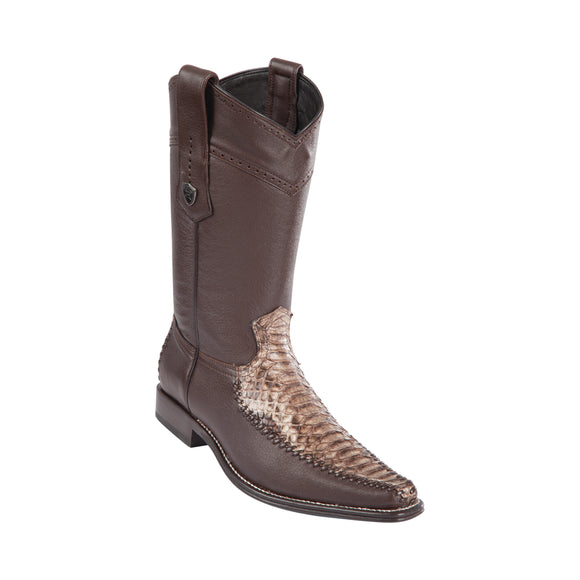 Men's Wild West Python With Deer Boots European Square Toe