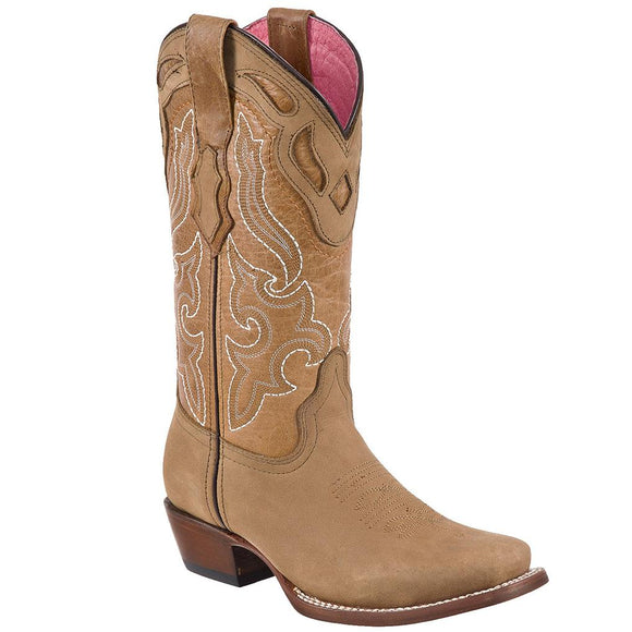 Women's Quincy Tan with Honey Square Toe Boots