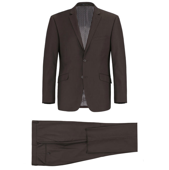 Men's Renoir Two Piece Brown Classic Fit Suit