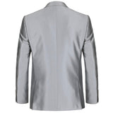 Men's Renoir Two Piece Shiny Silver Classic Fit Suit