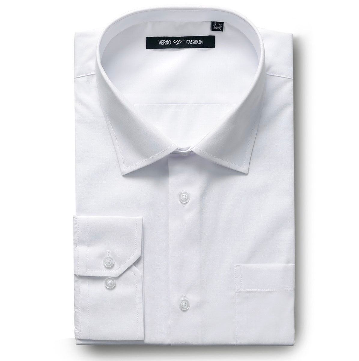Men's White Dress Shirt Classic Fit Verno Fashion – Moreno's Wear