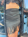 Alexa Black Western Skirt