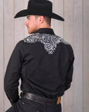 Julian Black Embroidered Western Shirt