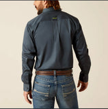 Men’s Ariat Dark Grey Team Logo Twill Fitted Shirt