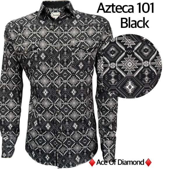 Javier Aztec 101 Black Shirt
