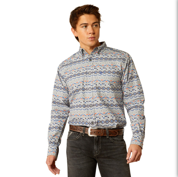 Men’s Ariat Grey Richie Fitted Shirt