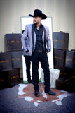 Men’s Retro Grey Slim Fit Blazer