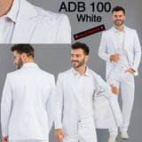 Men’s Ace of Diamond White Embroidered Blazer