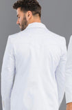 Men’s Ace of Diamond White Embroidered Blazer