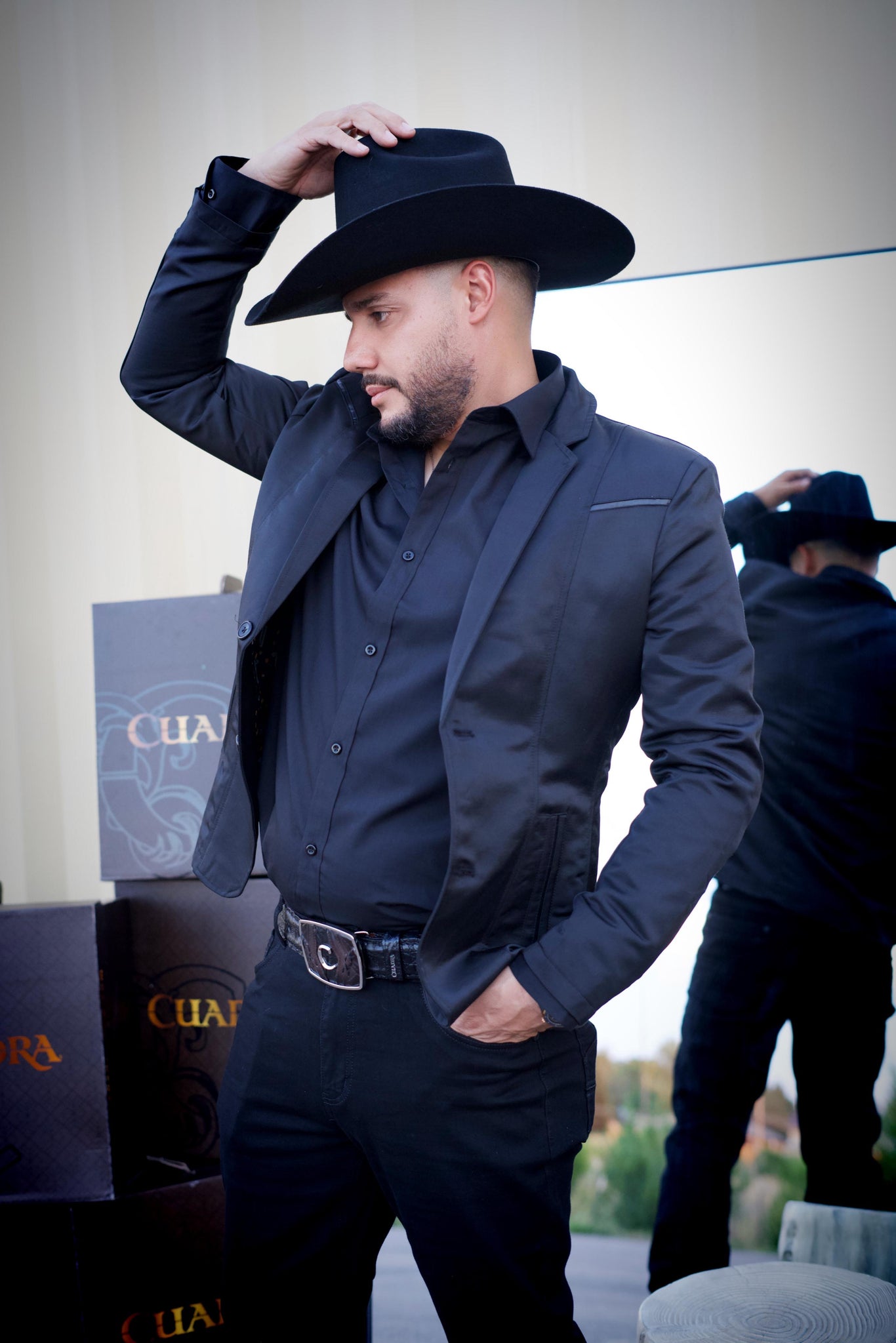 Black Western Style Blazer Men's Western Black Blazer Moreno's Wear Black Western Style Blazer Men's Western Black Blazer Moreno's Wear