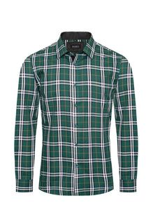 Men's Green Berry Print Long Sleeve Shirt