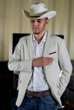 Men’s Platini Beige Western Blazer