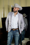 Men's Western Silver Blazer