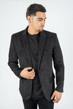 Men’s Platini Black Faux Suede Blazer