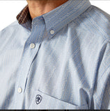 Men’s Ariat Bel Air Blue WF Wilburn Short Sleeve Shirt