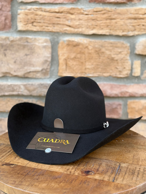 Cuadra 5X Python Black Felt Hat Cattleman