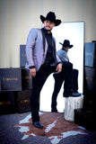 Men’s Retro Grey Slim Fit Blazer