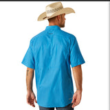 Men’s Ariat Brilliant Blue Venttek Short Sleeve Shirt