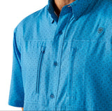 Men’s Ariat Brilliant Blue Venttek Short Sleeve Shirt