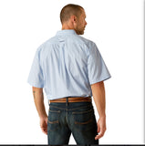 Men’s Ariat Bel Air Blue WF Wilburn Short Sleeve Shirt
