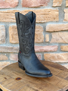 Artillero Black Grisly Round Toe Boots