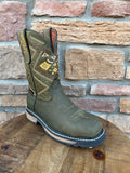 Men’s Artillero Olive Wide Square Toe Work Boots STEEL Toe