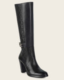 Cuadra Black Deer Zipper Round Toe Boots FC887
