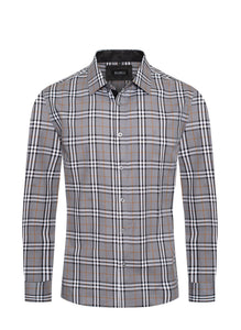 Men’s Grey Checkered Shirt