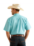 Men’s Ariat Blue Radiance Sterling Short Sleeve Classic Fit Shirt
