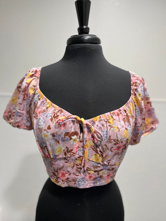 Stephanie Pink Floral Top