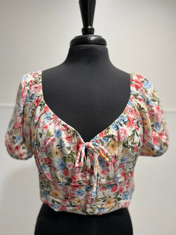 Stephanie White Floral Top