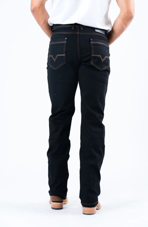 Men’s Platini Jet Black Holt Boot Cut Jeans