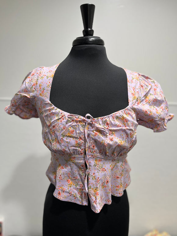 Ester Lilac Floral Top