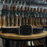 Men’s Ostrich Print Belt