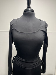 Maya Black Long Sleeve Top