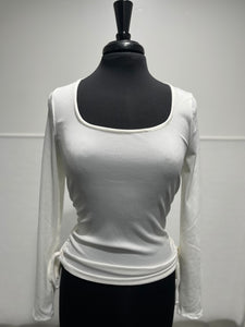 Maya White Long Sleeve Top