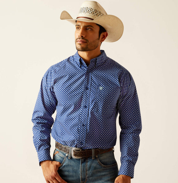 Men’s Ariat Directoire Blue Price Fitted Shirt