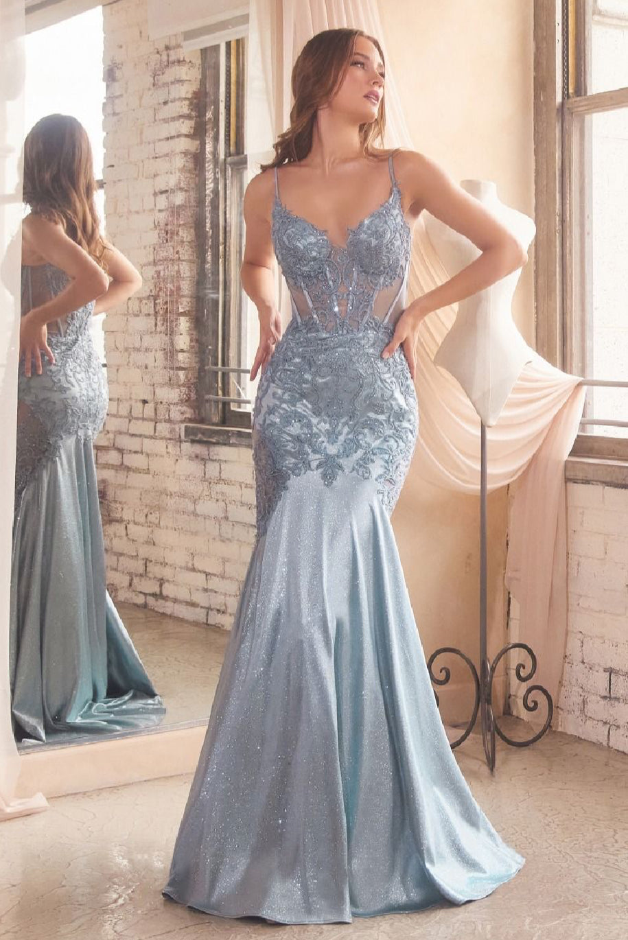 desert blue bridesmaid dresses Dusty Blue Chiffon Shoulder Tie Sweetheart Empire Bridesmaid Dress main image 1